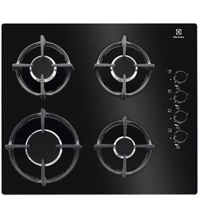 Electrolux KGG6407K encimera a gas negro 4 zonas ele - 73325435496581