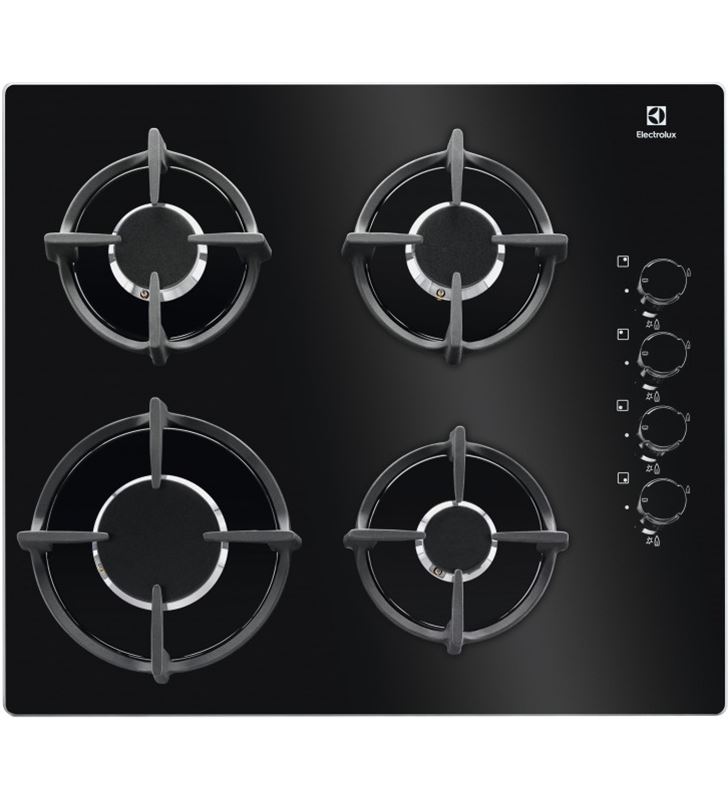 Electrolux KGG6407K encimera a gas negro 4 zonas ele - 73325435496581