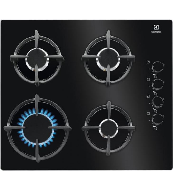 Electrolux KGG6407K encimera a gas negro 4 zonas ele - 73325435496582