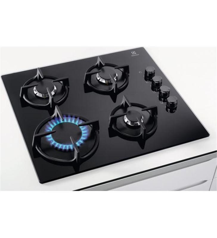 Electrolux KGG6407K encimera a gas negro 4 zonas ele - 73325435496589