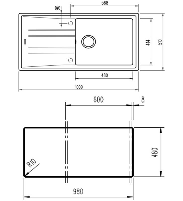 Teka 115330012 fregadero 60 l-tg 1c 1e vertical auto blanco - 71755863_4585796269