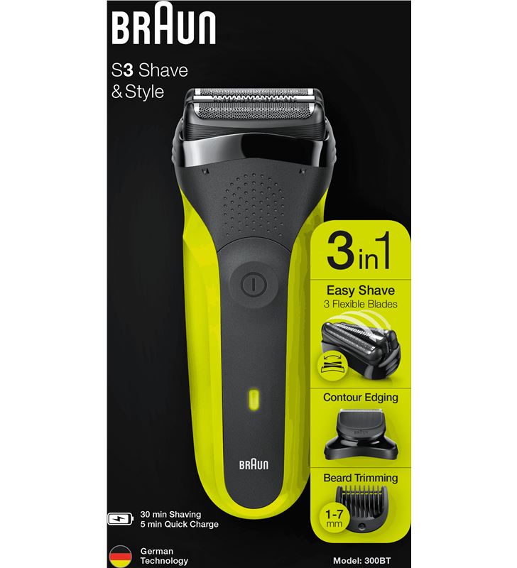 BRAUN - Afeitadora Series 3 Shave&Style 300BT
