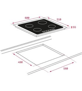 Teka 112520017 placa induccion izc63015bk 3f biselada frontal - 8434778012897