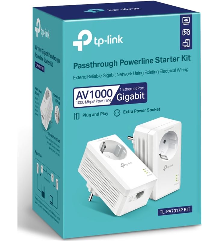 Tplink TL-PA7017P KIT kit adaptadores plc/powerline gigabit tp-link av1000 - 2 unidades - toma sc - 78340963_5498131105