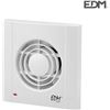 Edm extractor de aire 13w ø98 mm 120m3 con temporizador marco 2cm ancho 8425998084047 - 08404