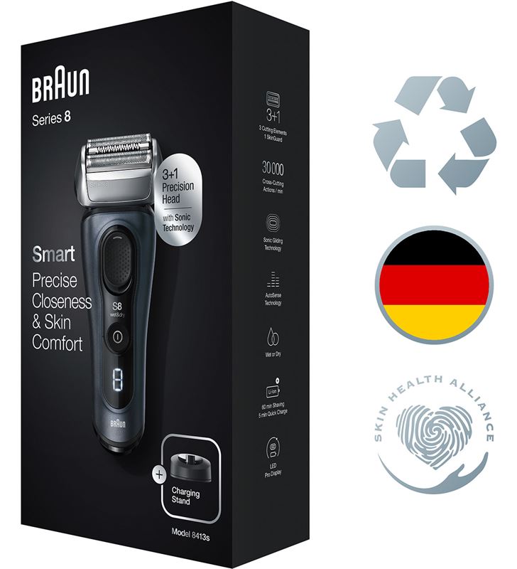 Braun 8413S afeitadora serie 8 gris barbero afeitadoras - 93475269_8689550595