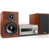 Denon +24250 #14 dm-41 plata/cereza microcadena/sistema hi-fi con cd/bluetooth/sintoni dm-41 si/ch - +24250 #14