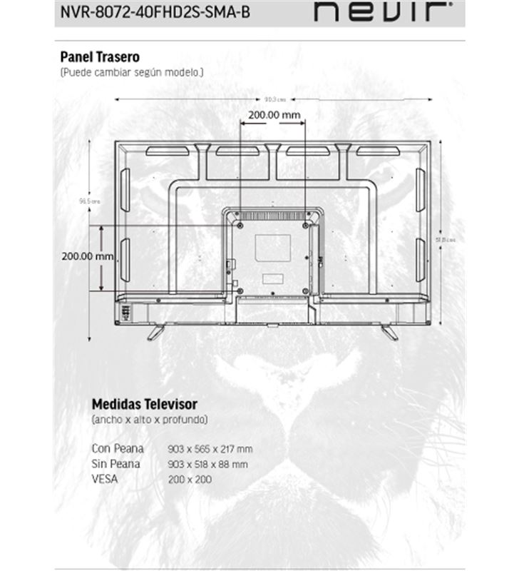 Nevir NVR807240HD2S 40'' tv led Televisores pulgadas - 8427155023630