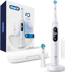 Braun +015699 #14 oral-b io7 blanco + estuche + 2 recambios/ cepillo de dientes eléctr - +015699 #14