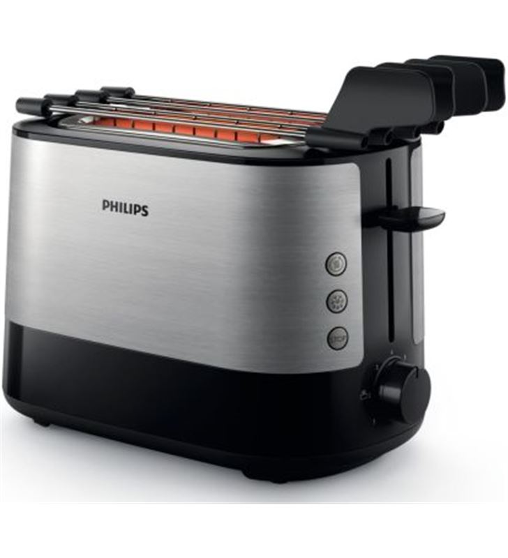 Tostadora - PHILIPS HD2639/90, 730 W, 2 ranuras, 2 rebanadas, 7