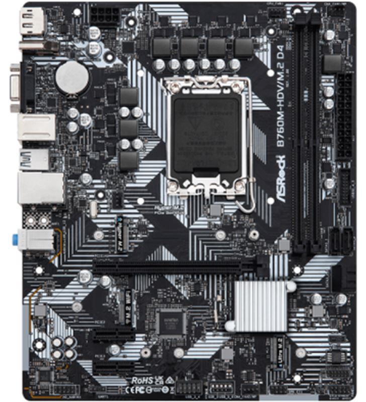 Asrock A0051867 placa base 1700 b760m-hdv/m.2 d4 COMPONENTES - 82984