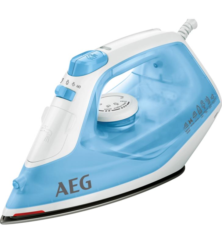 Aeg DB1730 plancha de vapor con depósito de agua de 250 ml y 2300 w de potencia golpe de vapor de 80 gr/min suela cerámica siste