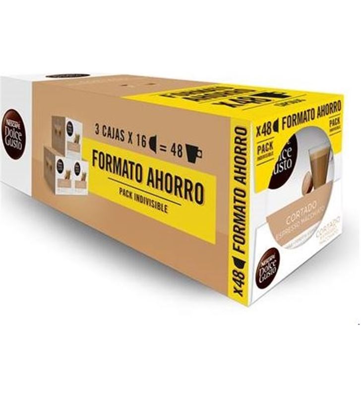 Nestle 12444639 pack cortado dolce gusto cortado (3 cajas de 16 cápsulas) - 043002720092