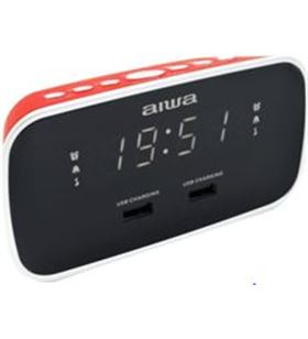 Aiwa CRU_19RD radio reloj despertador cru19 rojo - 015101310002