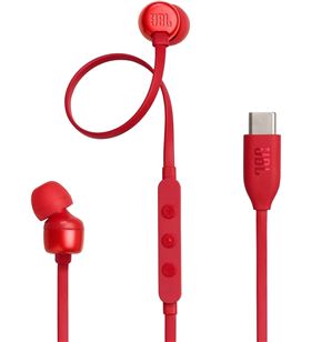 Jbl T310CRED auricular cable botón usb c tune 310 253376 - ImagenTemporalSihogar