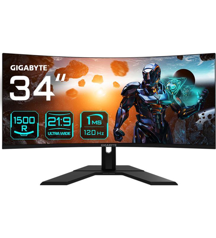 Gigabyte MN55154331 monitor gaming gs34wqc 34'' 3440x1440 va 2k - ImagenTemporalSihogar